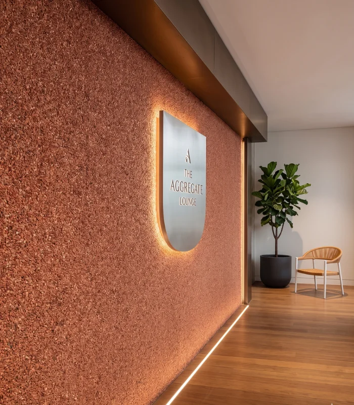 Resin bound rock aggregate wall finished with TerraTight Epoxy Wall