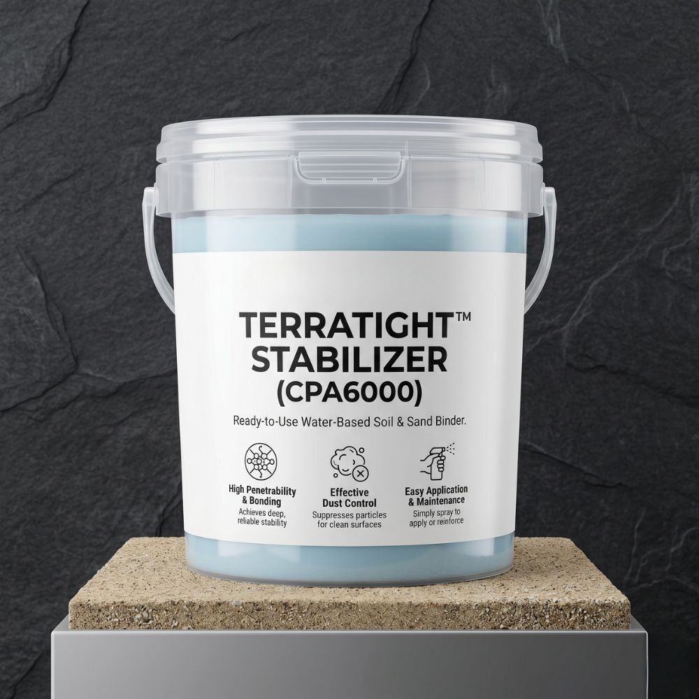 Sand and soil surface stabilized with TerraTight Stabilizer