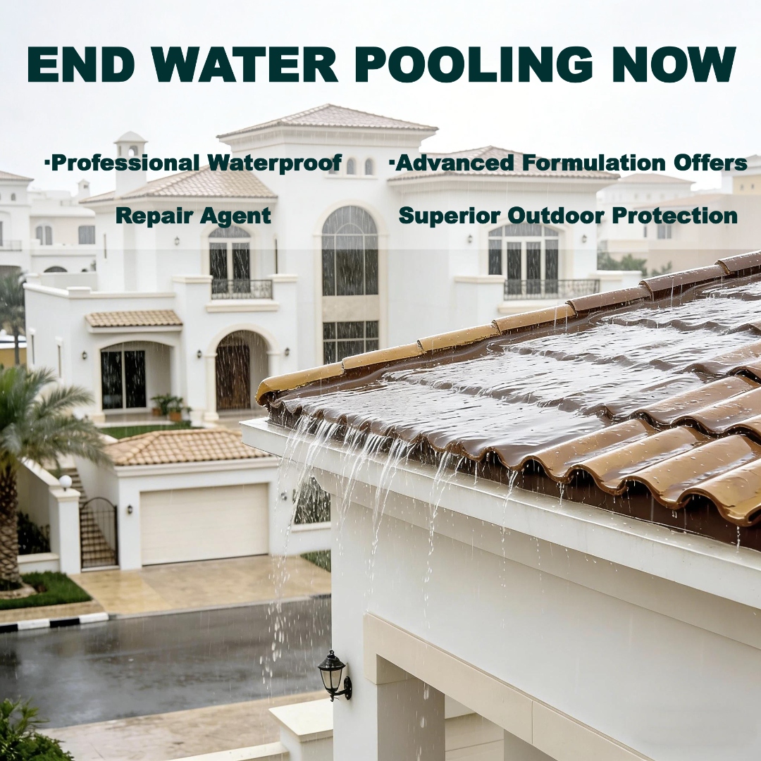 End water pooling roof rain protection